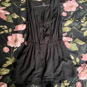 Lace up romper